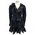 Ulla Johnson Black Fringed Long Sleeve Cotton Dress