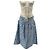 Autre Marque Falda de algodón floreada azul FOR LOVE AND LEMONS