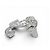 Spilla Chanel in strass argento - vista 3