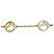 Bracciale Gold Charm di Fendi con strass D'oro - vista 4