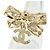 Timeless Chanel B24B Coco Mark Ribbon Rhinestone Ring Golden