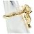Timeless Chanel B24B Coco Mark Ribbon Rhinestone Ring Golden - Ansicht 3