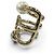 Orecchini ear cuff Chanel B22C Gold Rhinestone D'oro - vista 3