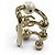Orecchini ear cuff Chanel B22C Gold Rhinestone D'oro - vista 4