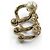 Orecchini ear cuff Chanel B22C Gold Rhinestone D'oro - vista 5