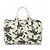 Gucci Borsa Boston Monogramma Stampa Elefante Marrone Bianco Beige Verde