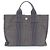 Hermès Hermes Herline Leather Canvas Tote Bag Brown Black - view 3
