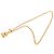 Collana con pendente CC trapuntato placcato oro Chanel Gold Gold D'oro