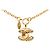 Collana con pendente CC trapuntato placcato oro Chanel Gold Gold D'oro - vista 2