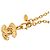 Collana con pendente CC trapuntato placcato oro Chanel Gold Gold D'oro - vista 4
