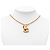 Collana con pendente CC trapuntato placcato oro Chanel Gold Gold D'oro - vista 6