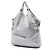Borsa Chanel Silver Large Metallic Glazed Calfskin Perforated Rodeo Drive Argento - vista 2
