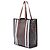 Tote verticale in E-Canvas a righe con monogramma TB marrone Burberry - vista 2