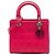 Lady Dior em couro de bezerro Ultra Matte com relevo Cannage rosa, tamanho Medium