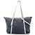 Borsa satchel in tela canapa blu con logo Prada Blu navy