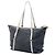 Borsa satchel in tela canapa blu con logo Prada Blu navy - vista 2