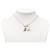 Collier pendentif O Kelly en palladium argenté et cuir Swift Hermès  - vue 4