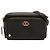 Pochette Caro Double in pelle di vitello martellata nera Dior Nero