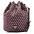 Prada Brown Tessuto Geometric Print Drawstring Pouch