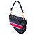 Borsa Saddle in velluto ricamato Blue Oblique di Dior Blu navy - vista 2