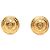 Orecchini Chanel Gold CC placcati oro a clip D'oro
