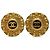 Orecchini Chanel Gold CC placcati oro e resina con catena e clip tondo D'oro