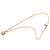 Collana con pendente rotondo in cristallo placcato oro Chanel Gold D'oro - vista 3