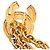 Chanel Gold Gold Plated Quilted CC Triple Chain Belt Gürtel Golden - Ansicht 5