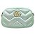 Borsa a tracolla Gucci Green Small GG Marmont Matelasse Iridescent Nappa Verde Verde chiaro