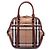 Borsa Burberry Brown Medium House Check Canvas Bridle Orchard Marrone Marrone chiaro
