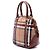 Borsa Burberry Brown Medium House Check Canvas Bridle Orchard Marrone Marrone chiaro - vista 2
