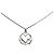 Collana con pendente a cuore con logo in ottone argentato Dior Argento - vista 2
