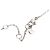 Collana con pendente a cuore con logo in ottone argentato Dior Argento - vista 4
