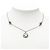 Collana con pendente a cuore con logo in ottone argentato Dior Argento - vista 5