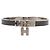 Bracciale rigido Kelly Cadena in Epsom grigio e palladiumo Hermès Marrone Grigio antracite