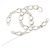 Spilla a catena traforata in ottone CC argento Chanel