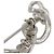 Spilla a catena traforata in ottone CC argento Chanel - vista 8