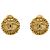 Orecchini Chanel Gold CC placcati oro tondi con clip D'oro