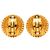 Orecchini a cerchio Chanel Gold Gold Plated Logo D'oro - vista 2