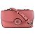Bolsa de ombro em couro rosa Gucci