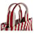 Céline Borsa Cabas Thais Small di Celine Marrone Bianco Rosso - vista 10
