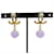 Orecchini Chanel Coco Mark Swing D'oro Porpora  - vista 2