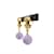 Orecchini Chanel Coco Mark Swing D'oro Porpora  - vista 3