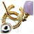 Orecchini Chanel Coco Mark Swing D'oro Porpora  - vista 4