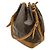 Borsa a Spalla Louis Vuitton Monogram Noe Marrone - vista 3