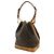 Borsa a Spalla Louis Vuitton Monogram Noe Marrone - vista 3