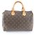 Louis Vuitton Monogram Speedy 30 Mini Boston Handtasche Dunkelbraun