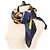 Hermès Sciarpa in seta e cashmere Hermes Eperon d'Or Carre 140 Blu navy - vista 10