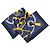 Hermès Sciarpa in seta e cashmere Hermes Eperon d'Or Carre 140 Blu navy - vista 11