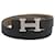 Hermès Hermes Constance Reversible H Gürtel Schwarz Silber Beige